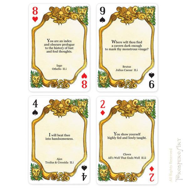 Shakespeare "Insults" Playing Cards
