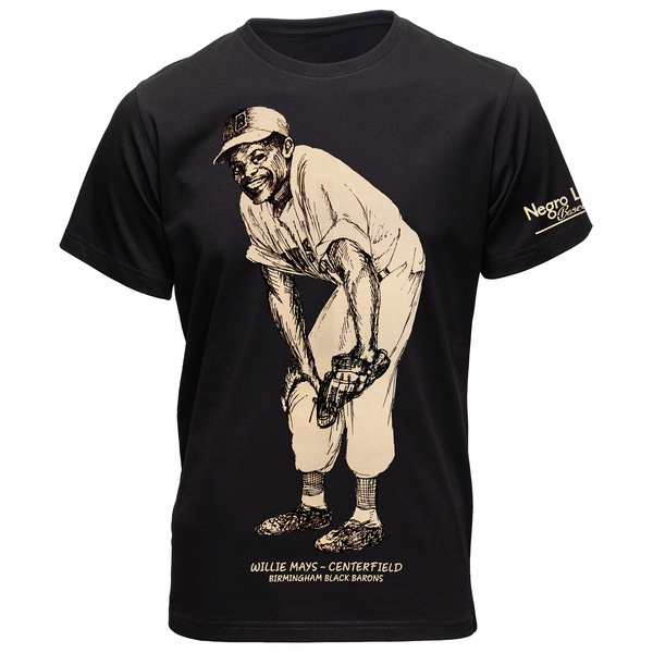 Willie Mays Negro League Baseball T-Shirt, Centerfield, Birmingham Black Barons