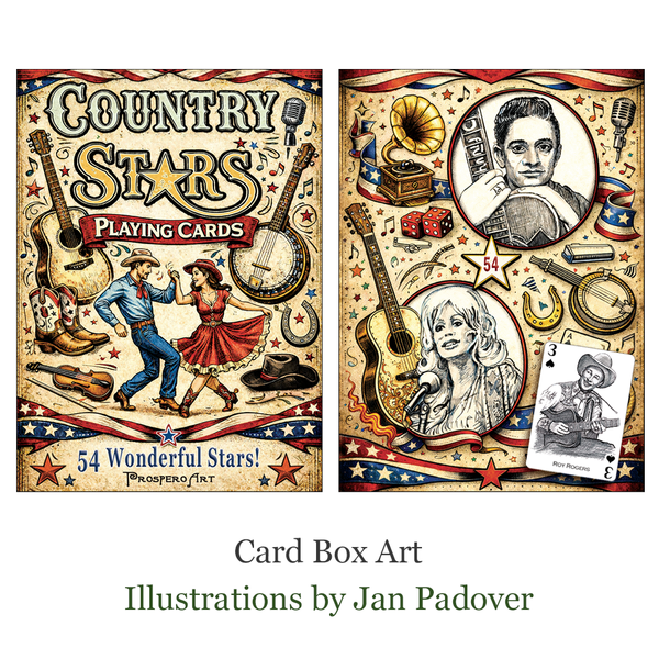 Country Stars Playing Cards