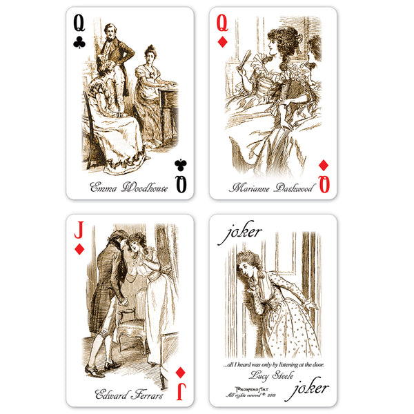 Jane Austen Playing Cards "Gold Back"