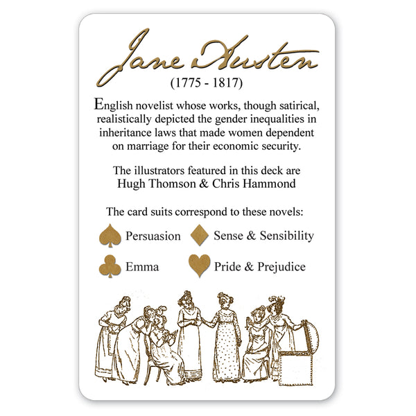 Jane Austen Playing Cards "Gold Back"