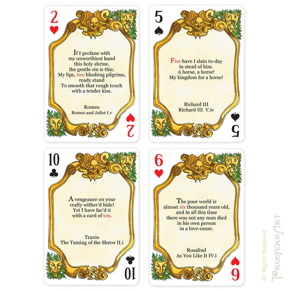 Shakespeare "Quotes" Playing Cards