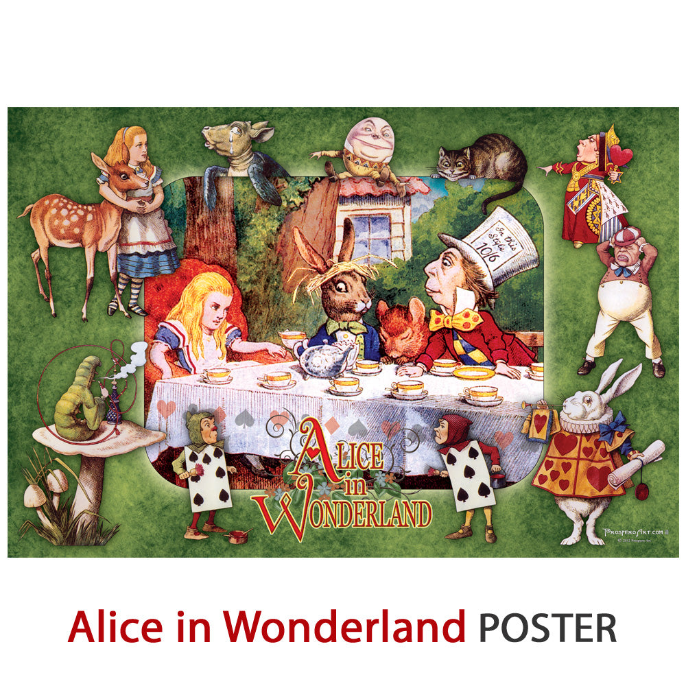 Alice in Wonderland Poster - 12" X 18" - 100 lb stock