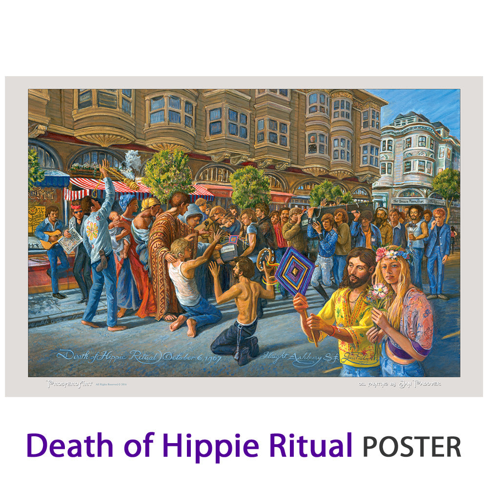 Death of Hippie Ritual 1967 Poster - 12" X 18" - 100 lb stock