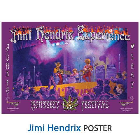 Jimi Hendrix Experience Poster - 12" X 18" - 100 lb stock